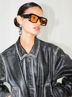 In My Element Black Boxy Distressed Leather Jacket